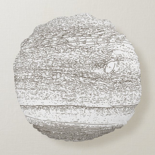 Barnwood Home Decor Rund Kudde (Baksidan)