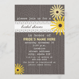 Barnwood & inspirerad vildblommamöhippa för snöre inbjudningar