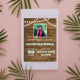 Barnwood Ljus Aqua Quinceañera Photo Spara Date Meddelande Vykort