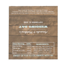 Barnwood Ljus Aqua Wedding Favor Candy Wrappers