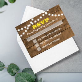 Barnwood Ljus Guld Bröllop OSA Card Kort