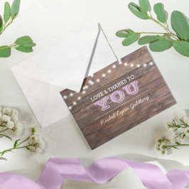 Barnwood Ljus Lilac Bat mitzvah Tackkort