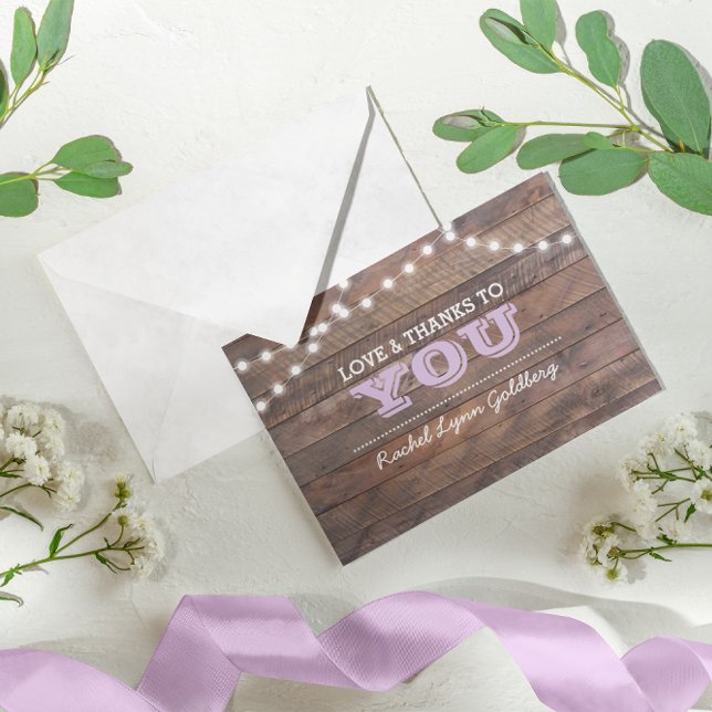 Barnwood Ljus Lilac Bat mitzvah Tackkort (Skapare uppladdad)