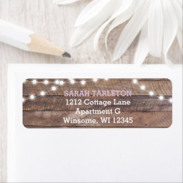 Barnwood Ljus Lilac Returadress Etikett