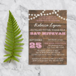 Barnwood Ljus Rosa Bat mitzvah Anpassningsbar Inbj Inbjudningar<br><div class="desc">Dessa inbjudningar till chicen av avslappnader är perfekt för alla Bat mitzvah firande. Varje textrad är fullt anpassade att säga precis vad ni vill!</div>