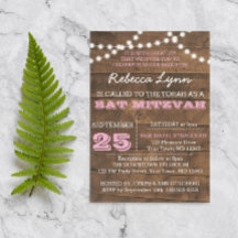 Barnwood Ljus Rosa Bat mitzvah Anpassningsbar Inbj