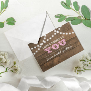 Barnwood Ljus Rosa Bat mitzvah Tackkort