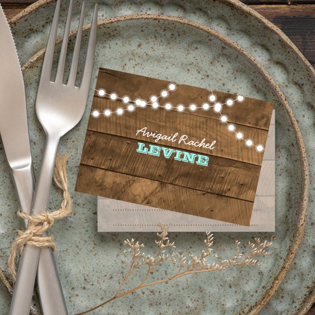 Barnwood Ljus Teal Bat mitzvah Note Card Anteckningskort (Skapare uppladdad)