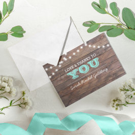 Barnwood Ljus Teal Bat mitzvah Tackkort