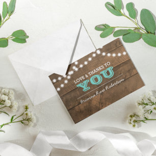 Barnwood Ljus Teal Confirmation Tackkort