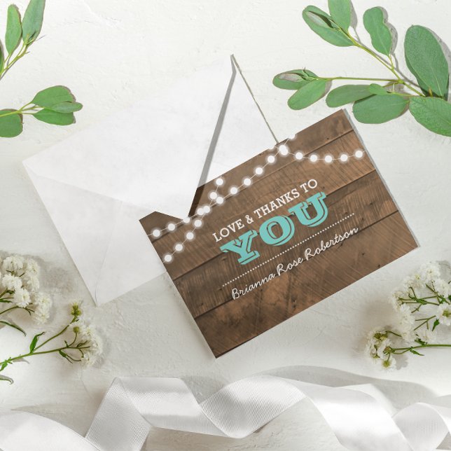 Barnwood Ljus Teal Confirmation Tackkort (Skapare uppladdad)