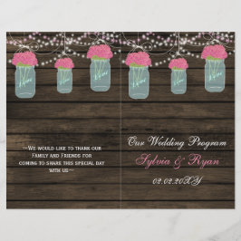 Barnwood Mason burk, rosa Blommor-program hopfälld