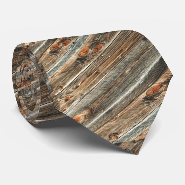 Barnwood Print Necktie Slips (Rullad)