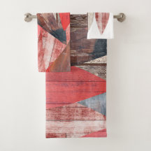 Barnwood Red Sten Pastel Mönster