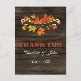 Barnwood Rustic Fall-Tack Vykort