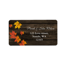 Barnwood Rustic Fall Wedding-adressetikett Adressetikett