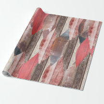 Barnwood-struktur Rött blad Pastell Mönster