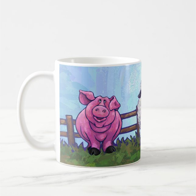 Barnyard Animal Mugg Blå himmel (Vänster)