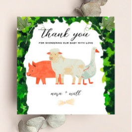 Barnyard Animals - Babyskon tack ditt kort