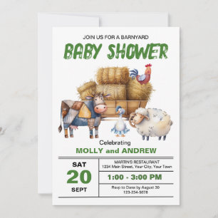 Barnyard Baby Shower-inbjudan Inbjudningar
