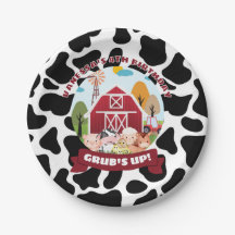 Barnyard Bash Birthday Papper Plate