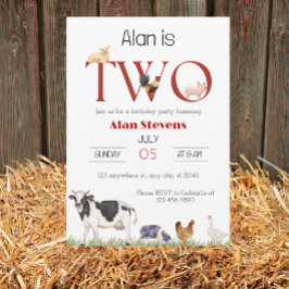 Barnyard Bash: Firar Turning Two! Inbjudningar