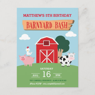 Barnyard Bash-inbjudan Inbjudningar
