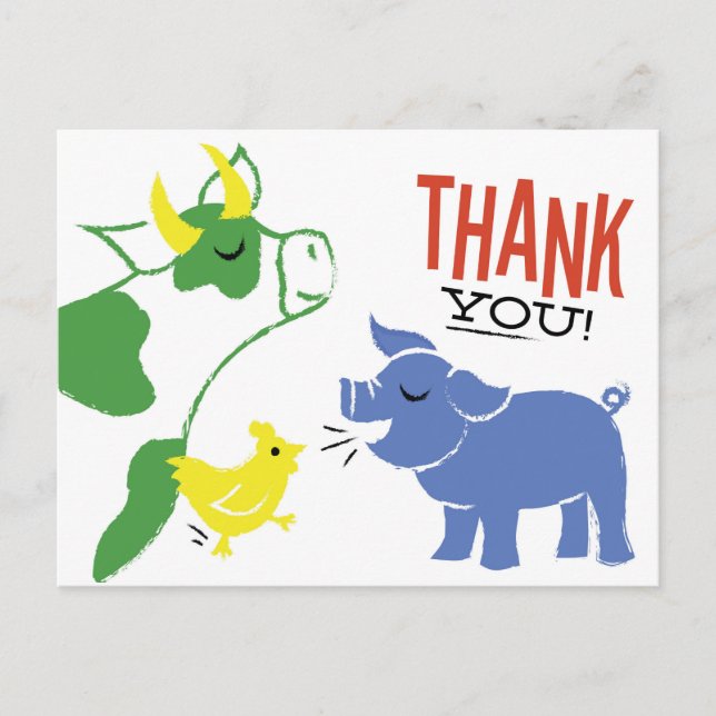 Barnyard Bash Tack Postcard Vykort (Framsida)