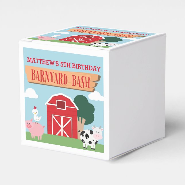 Barnyard Birthday Bash/Party Presentaskar (Framsidan Sidan)