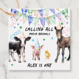 Barnyard Boskap 1:a födelsedag Gåvor Etiketter