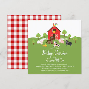 Barnyard Boskap Baby Shower-inbjudan Inbjudningar