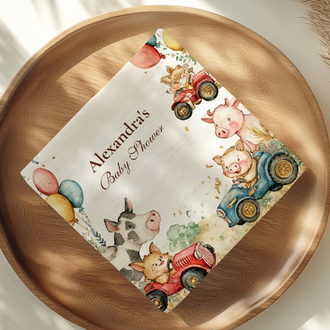 Barnyard Boskap Baby Shower Pappersservett (Skapare uppladdad)