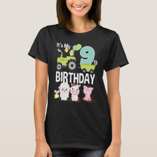 Barnyard Boskap Det är min nionde födelsedag 9 år T Shirt