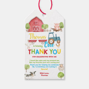 Barnyard Boskap, Tack på födelsedagen Presentetikett