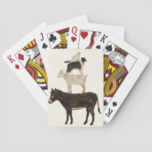 Barnyard Buds - Donkey, Goat, Hund, Cat Casinokort