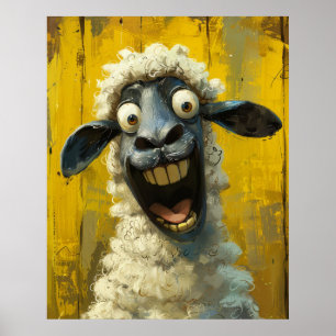 Barnyard Burst - Superskojet Får Porträtt Poster