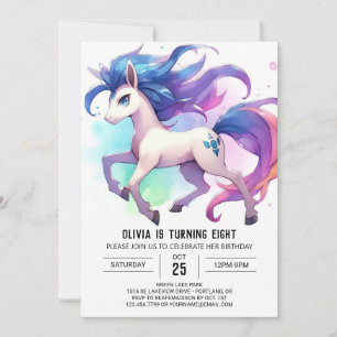Barnyard Digital Horse Birthday Inbjudningar