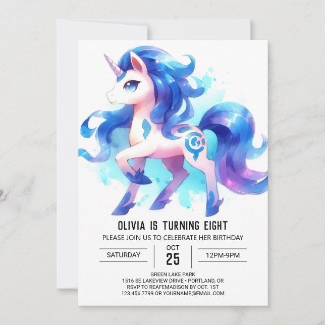 Barnyard Editable Horse Birthday Inbjudningar (Framsida)