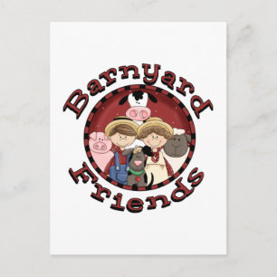 Barnyard Friends Tshirts och Gifts Vykort