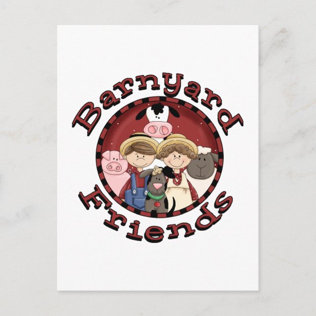 Barnyard Friends Tshirts och Gifts Vykort (Framsida)