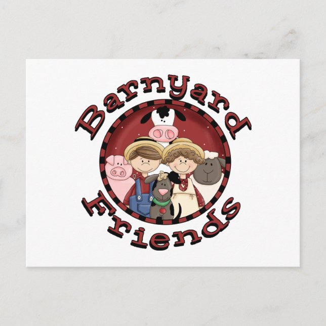 Barnyard Friends Tshirts och Gifts Vykort (Framsida)