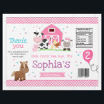 Barnyard Girl Födelsedagsfest Chip Bag Wrapper Reklamblad<br><div class="desc">Den här Rosa Gingham Barnyard Thmet Chip Bag-omslaget är perfekt-partiets favör eller dekorera biet! Du kan också sätta ihop den och fylla den med chip, godis eller till och med leksaker! Texten är helt och hållet anpassade, så det kan vara personlig av er som gör den lämplig för alla evenemang,...</div>