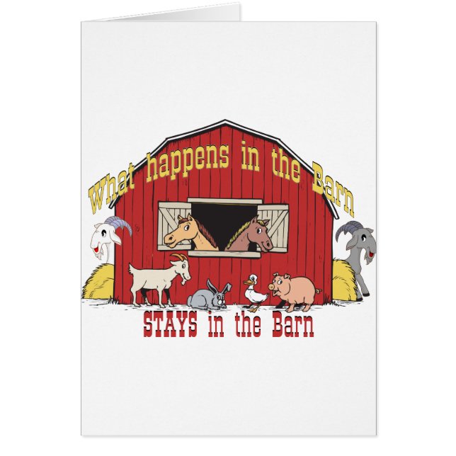 Barnyard Goat Hälsningskort (Framsidan)