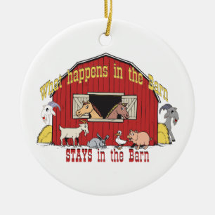 Barnyard Goat Julgransprydnad Keramik