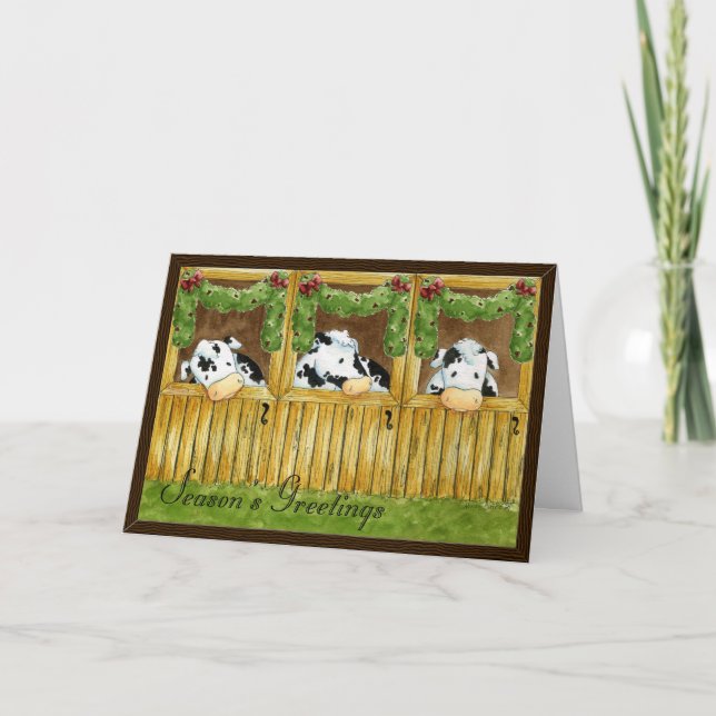 Barnyard Grapevine Season's Greetings Card Helgkort (Framsida)