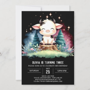 Barnyard Kids Cow Birthday Inbjudningar
