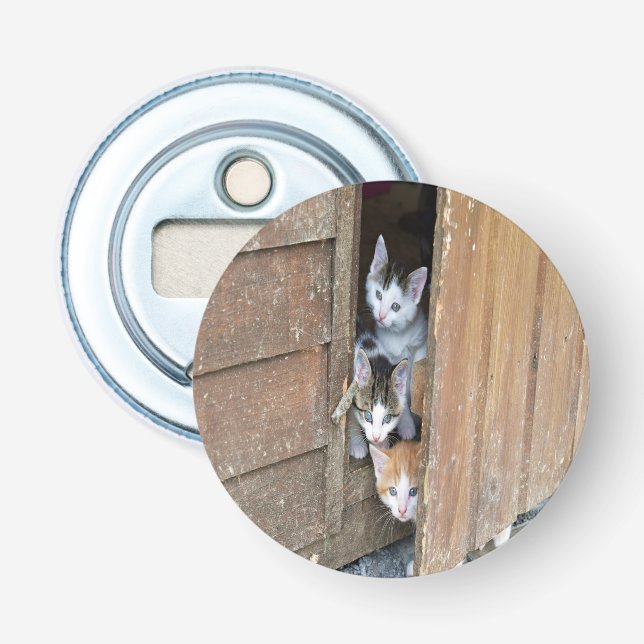 Barnyard Kittens Flasköppnare (Framsidan)