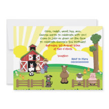 Barnyard lantbruksdjur barns födelsedag