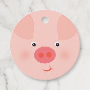 Barnyard Piggy Gåvor Etiketter