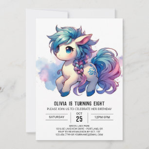 Barnyard Printable Horse Birthday Inbjudningar